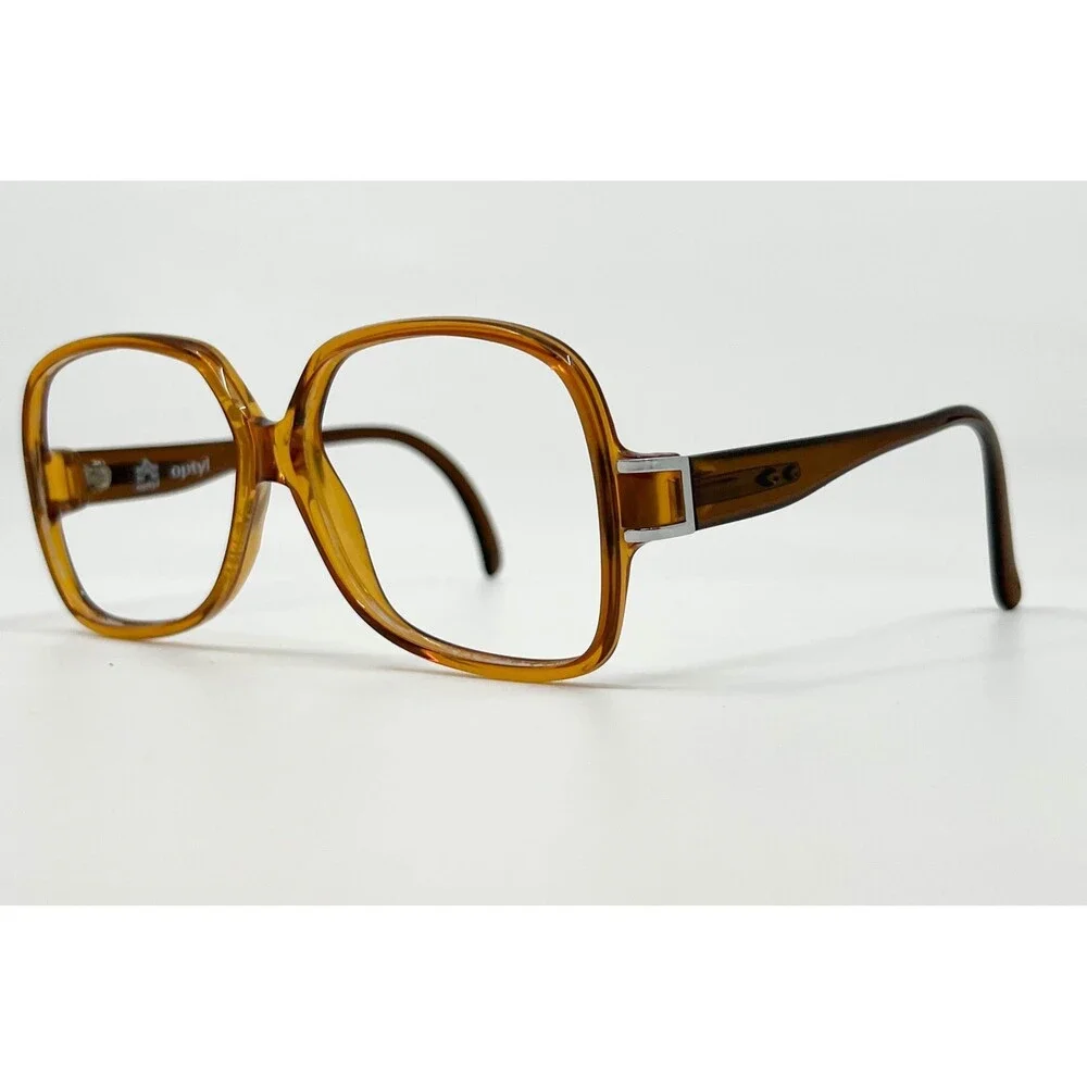 Optyl Eyeglass Frames Women Amber Vintage 1053-10 53-10 53mm